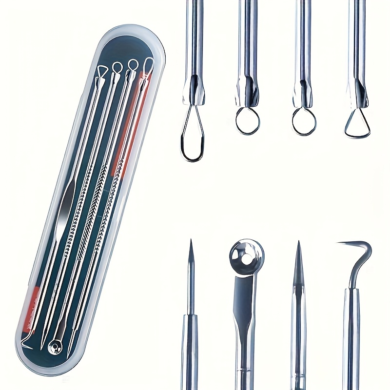 4pcs set blackhead needle pimple blemish skin care women beauty care pore cleanser needle hook