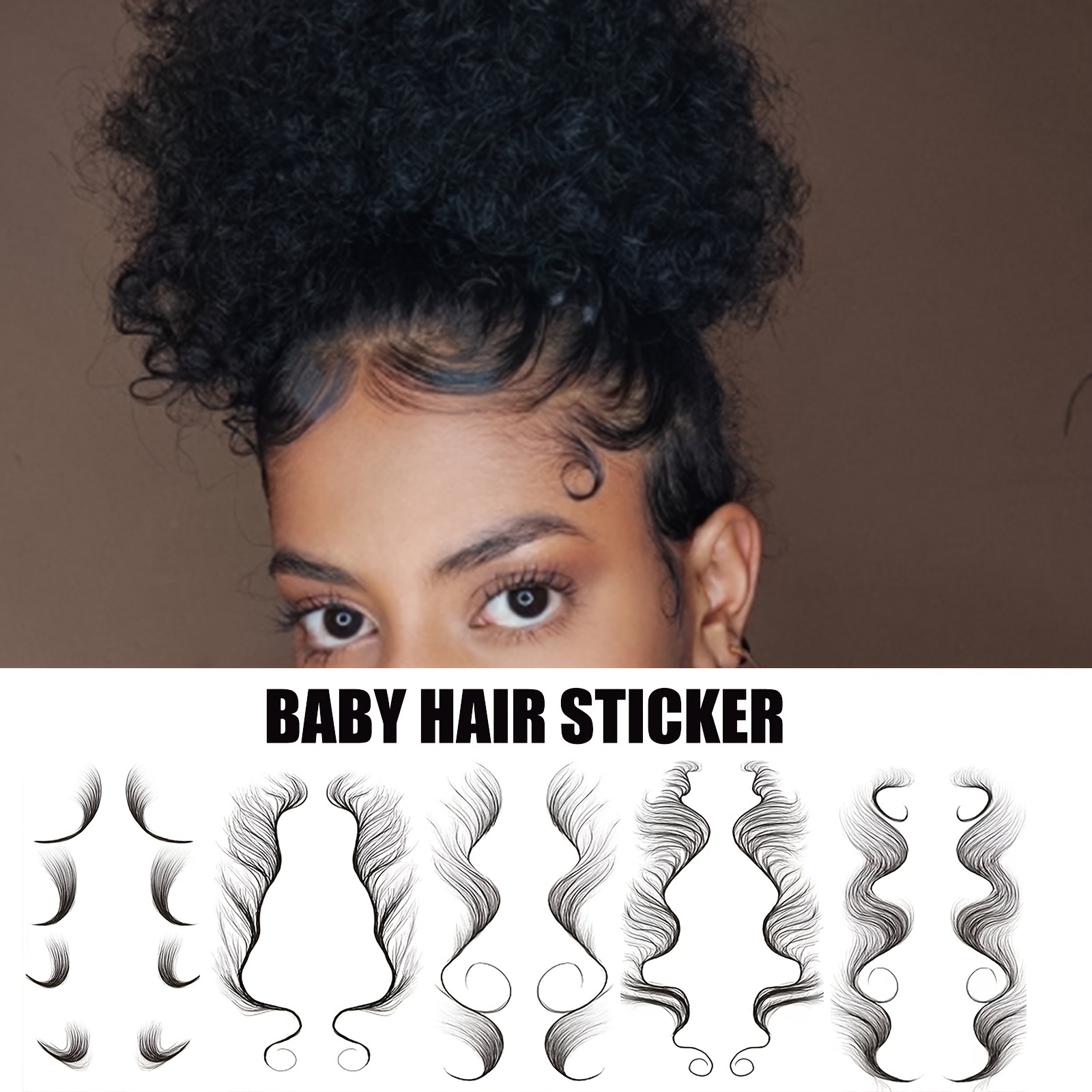 

Hair Tattoo Stickers Temporary Tattoos Edges Hairline Lasting Waterproof Makeup For Women Fake Edge Curly Hair Bangs