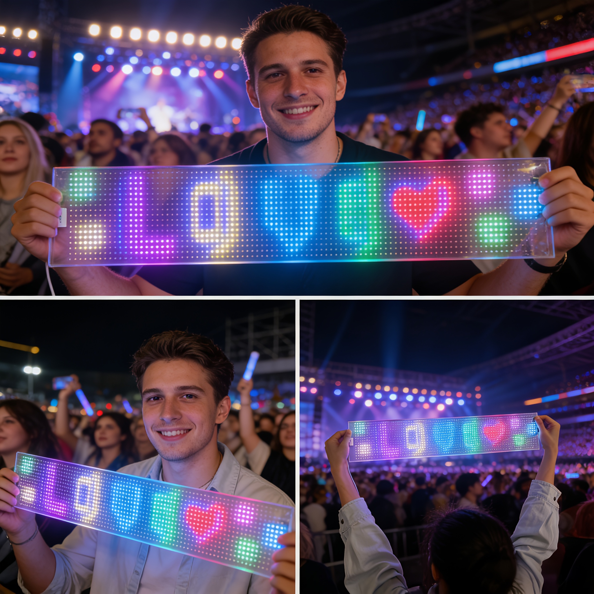 Transparent Flexible LED Screen with AI Voice Control