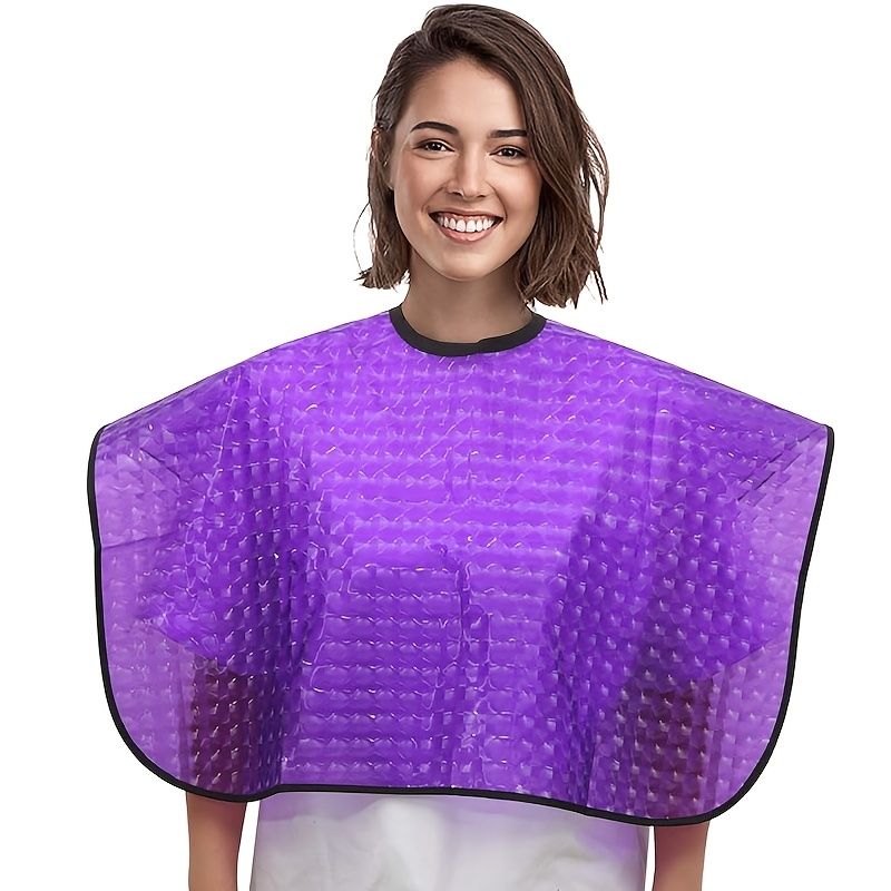 TEMU Unisex Adult Hair Dye Cape, Short Comb-out Apron For Hair Stylist, Durable Plastic Material, Protective Cover For Hair Coloring, Easy To Clean, Ideal For Salon Use