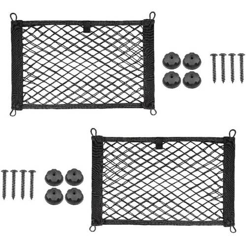 item picture cargo net 45x25 pack nylon elastic mesh storage bag with hooks for truck trunk side