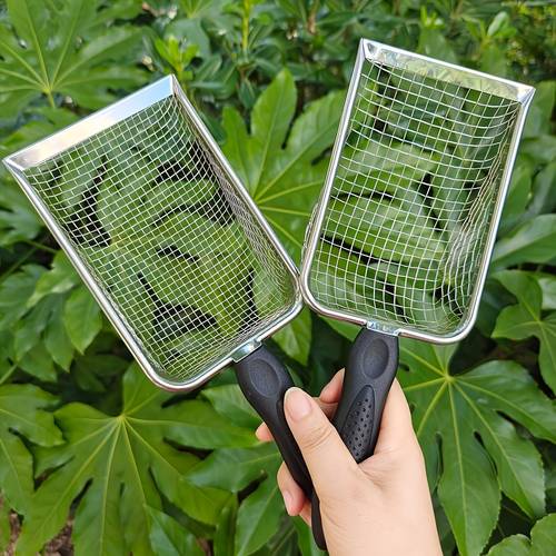 gardening garden sand and fertilizer sieve with handle sizes 2 8mm and 5mm suitable for sand stones soil compost gardening use