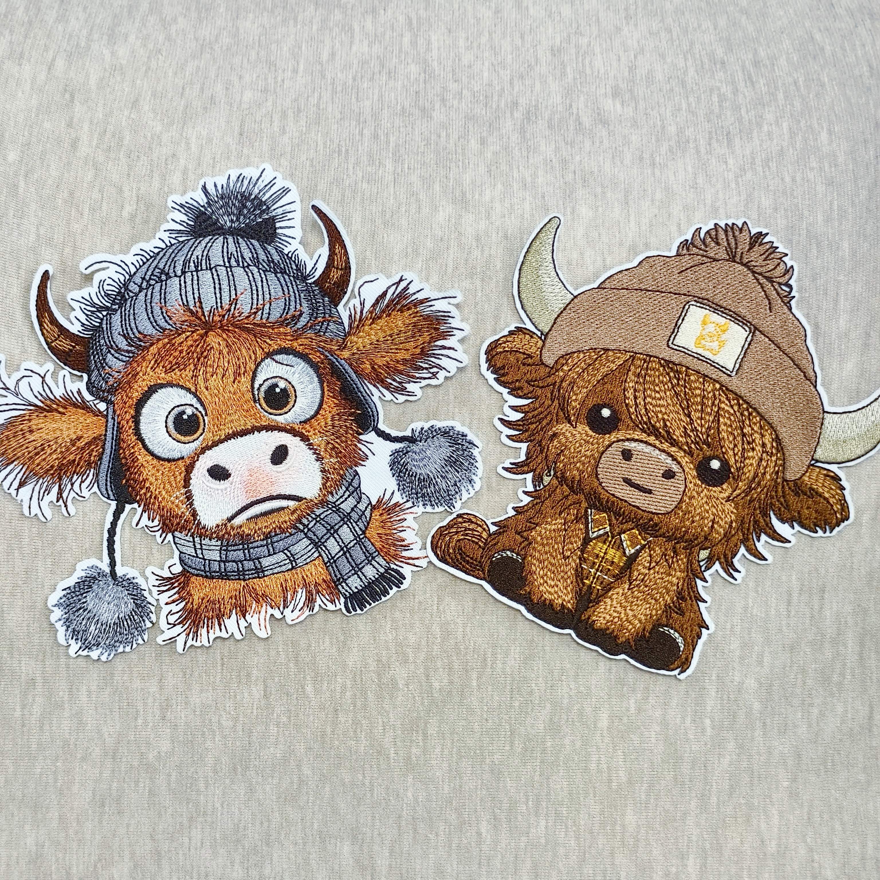 TEMU 2pcs Cute Cowboy Embroidered Patch Cartoon Badge For Clothing Jacket Trucker Hat Gift