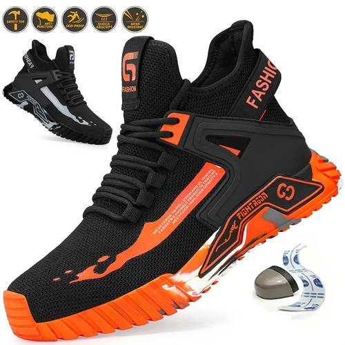 bandage sports labor shoes steel toe anti fall anti puncture lightweight rubber air cushion super comfortable
