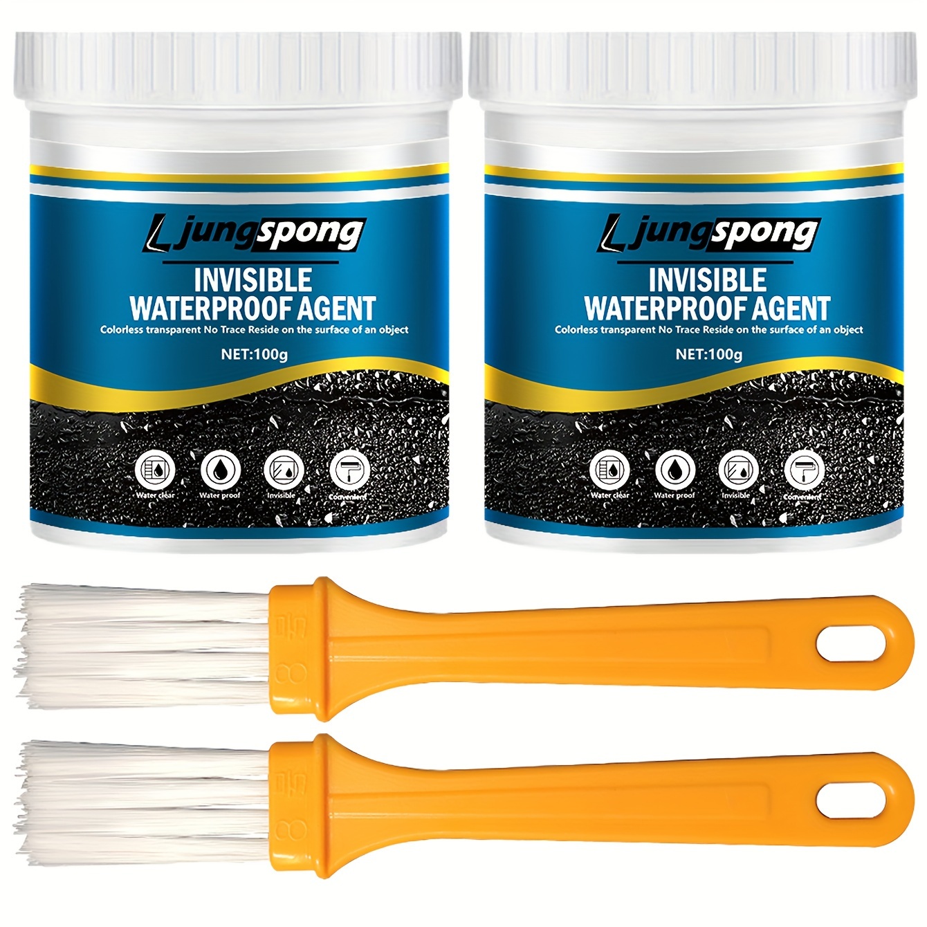 

Jungspong Invisible Waterproof Sealant Agent With Brush: Strong , Transparent, And Leak-proof For Concrete And Marble