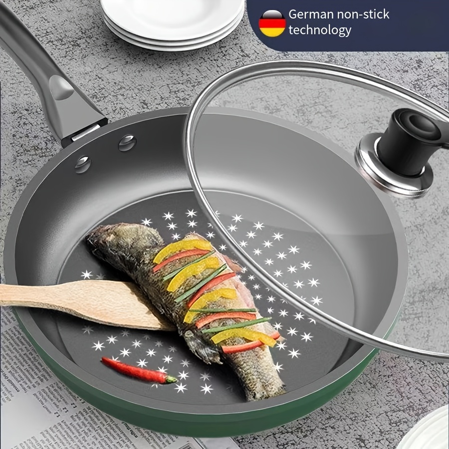 1pc cast   24cm with lid non stick hand wash only compatible with   non induction cooktops   lid ideal for frying and stir frying details 10