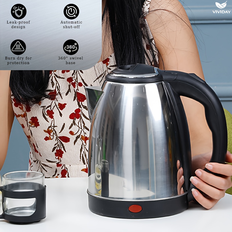 Kitchen Appliances Safe Electric Kettle 1000W Stainless Steel