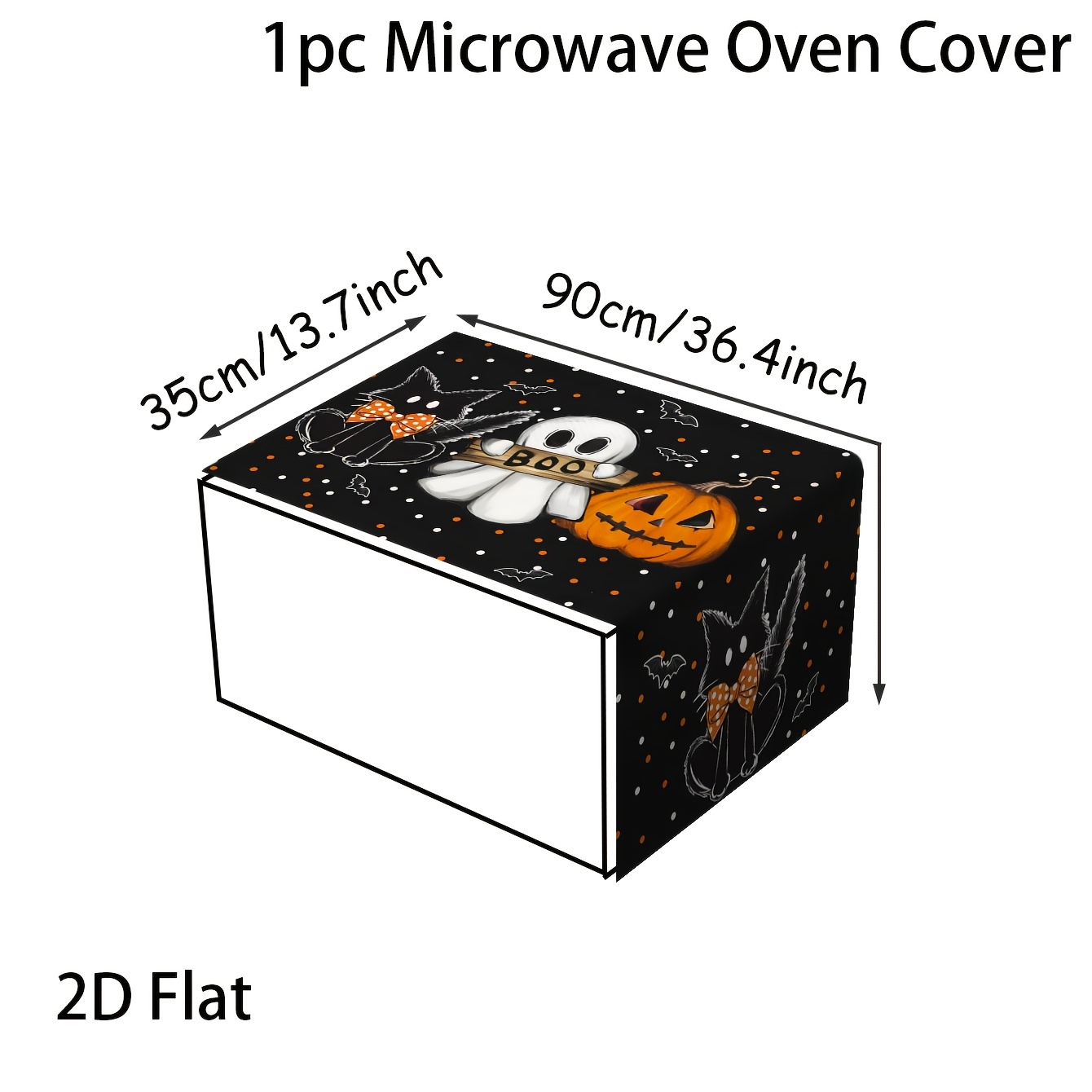TEMU Housse de pour micro-ondes 1 pièce, motif citrouille et d'Halloween - Housse de adaptée aux cuisinières et fours, idéale pour la décoration de