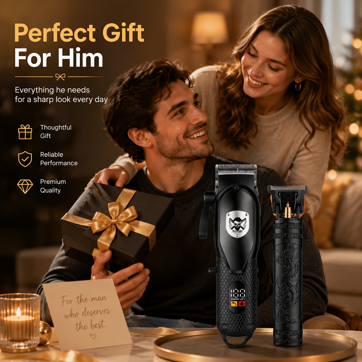 Rechargeable Electric Grooming Kit. Equipped with an LCD Battery Display, This Set Is an Essential Companion for Use at Home, While Traveling, Or in The Car-Making It The Perfect Gift for Husbands, Boyfriends, And Elders