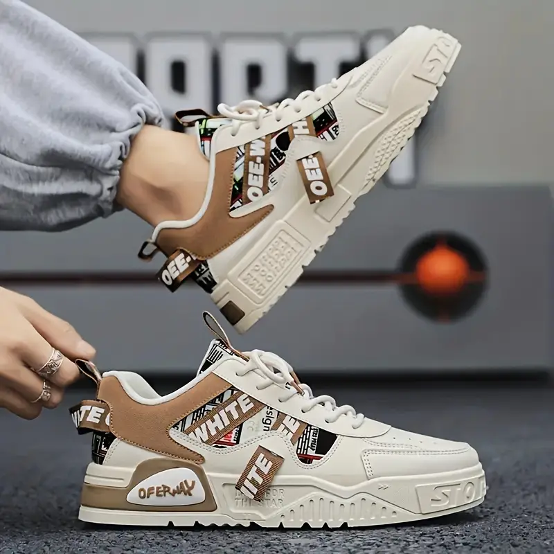 mens low top platform shoes non slip skate shoes outdoor street walking traveling casual activities details 2