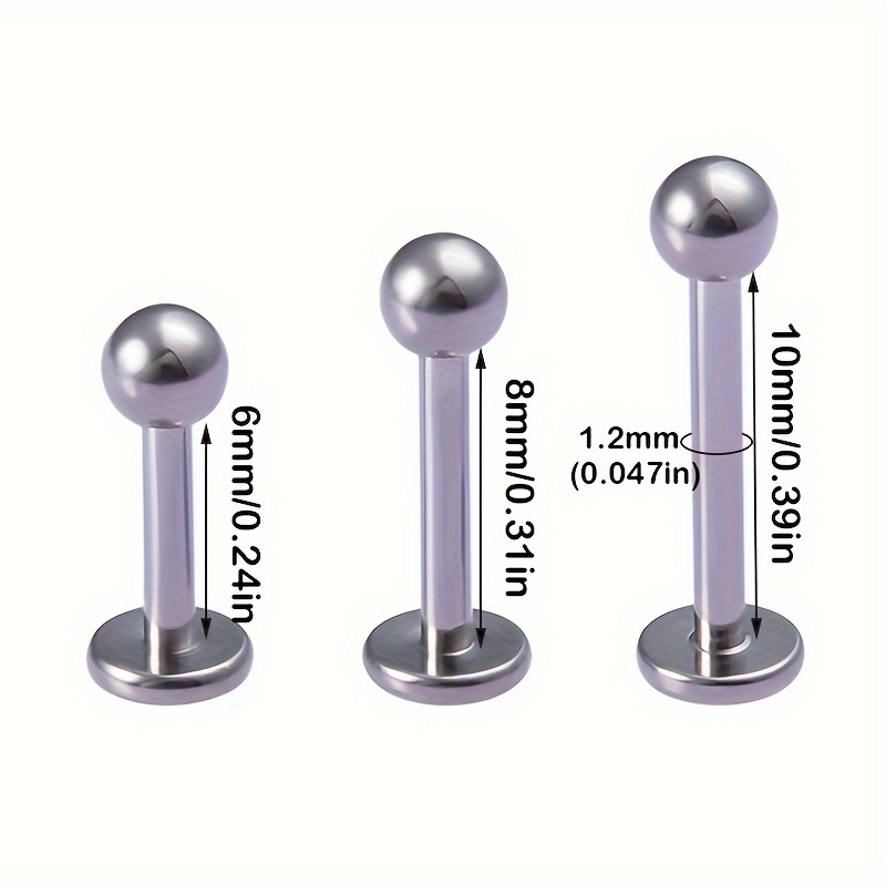 G23 Titanium Steel Lip Ring & Stud Earrings Set