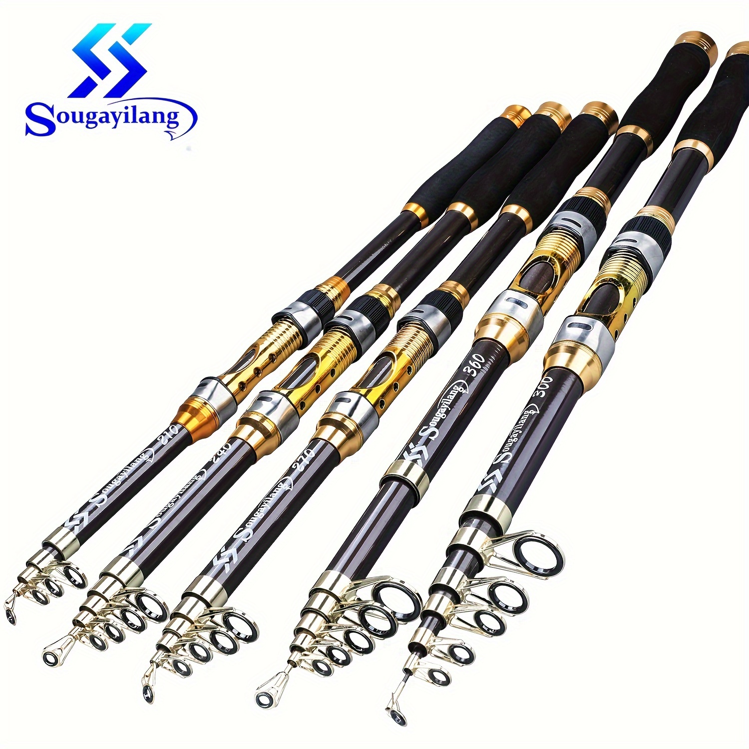 

Sougayilang 2.1m-3.6m Spinning Fishing Rod, Ultralight Weight Carbon Fiber Eva Handle Trout Carp Telescopic Fishing Pole, Fishing Tackle