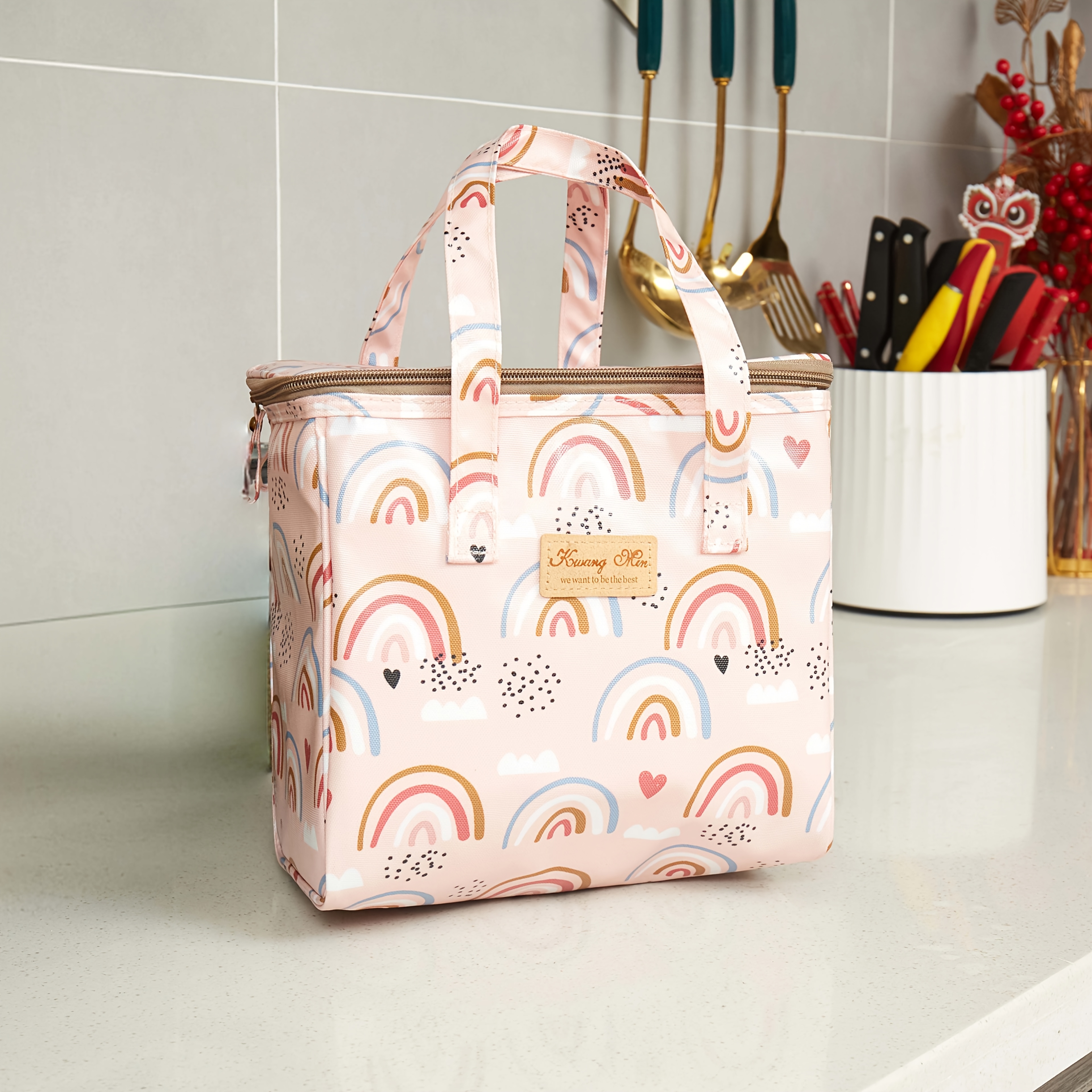 Spacious Insulated Cooler Tote Bag For Outdoor Activities, Safe For Non-food Items