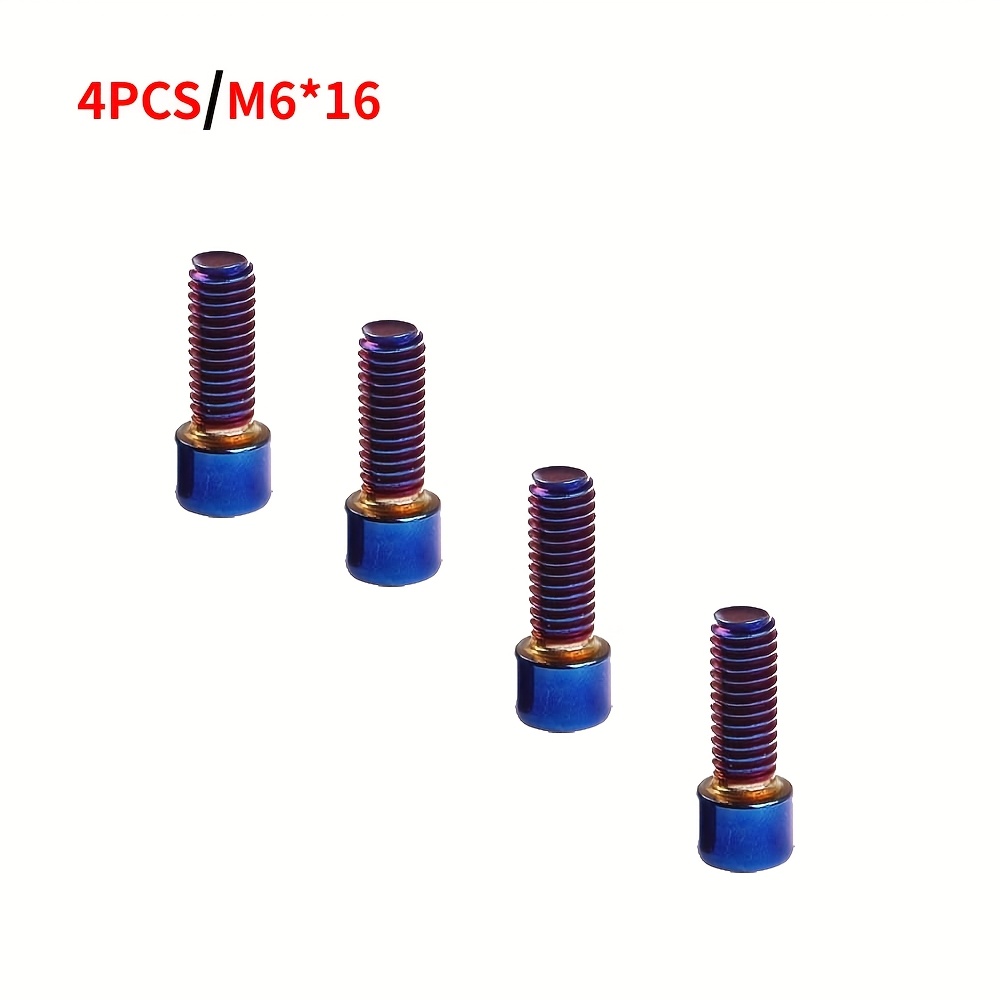 TEMU Stainless Steel Round Head Hex Socket Screws - -coated Premium, Durable Fasteners M6*12/16//40mm Multiple Sizes | For Motorcycle, Car, And