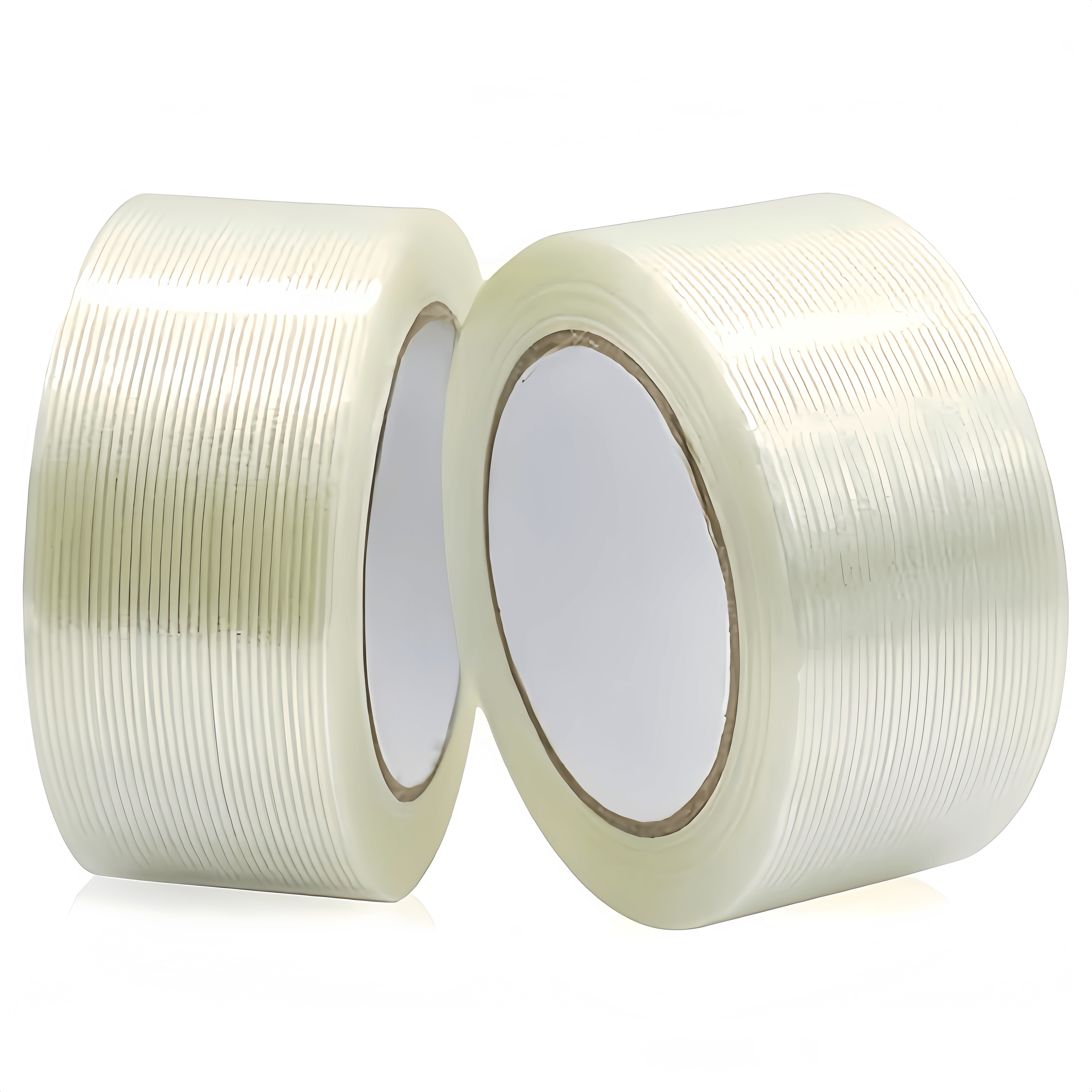 

Extra Strong Fiberglass Packing Tape, 2-inch X 984.25 Feet - Waterproof Nylon, Heavy Duty Transparent Striped For Secure Sealing & Electrical Fastening