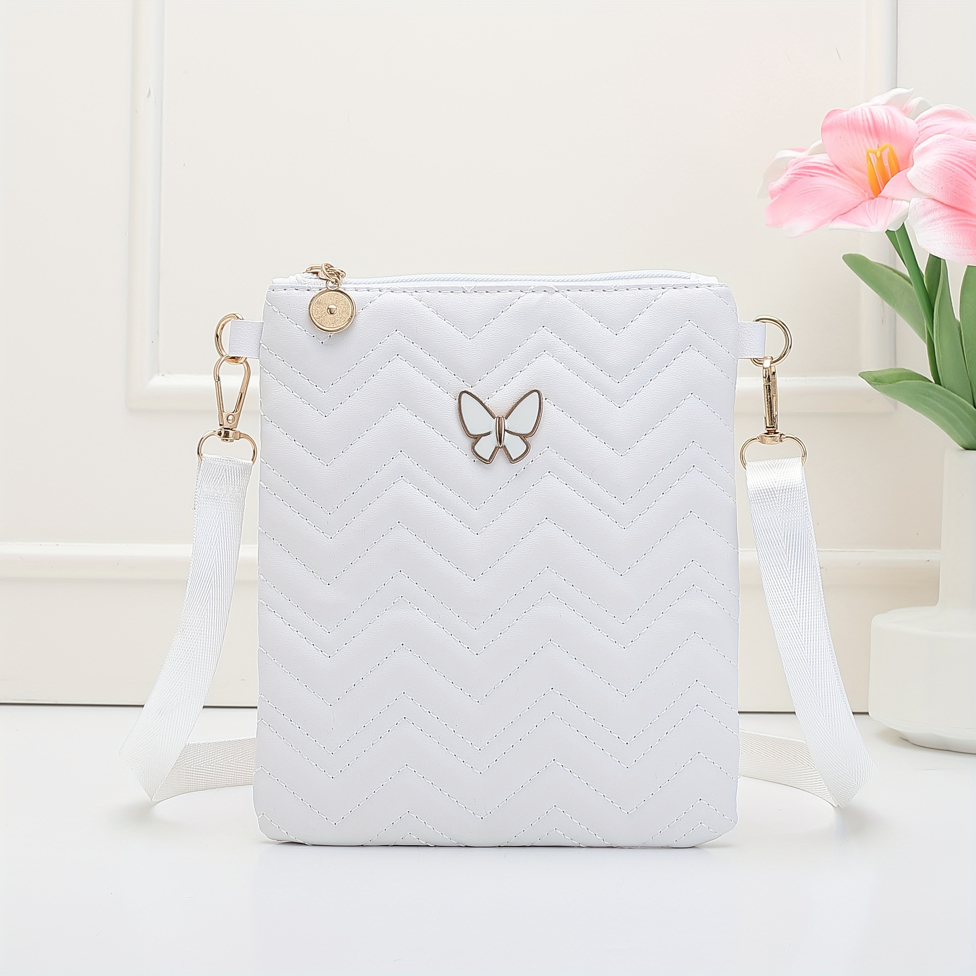 2025 New Stylish Versatile Women's Wave Pattern Shoulder Bag Exquisite Crossbody Phone Bag