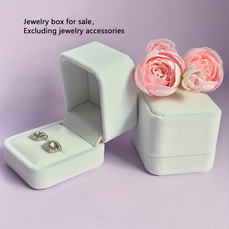 18pcs Premium Velvet Jewelry Gift Boxes, Luxurious Couple Ring & Stud Boxes