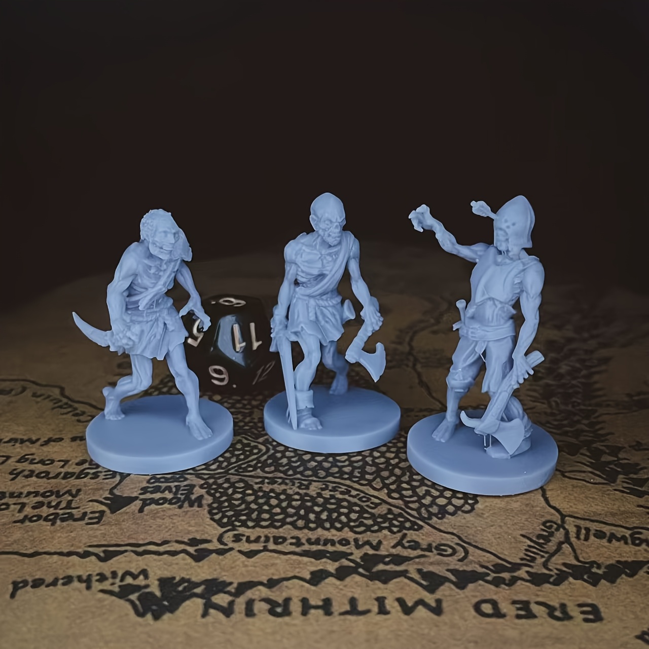 TEMU 3pcs Of Dnd Zombie Figurines