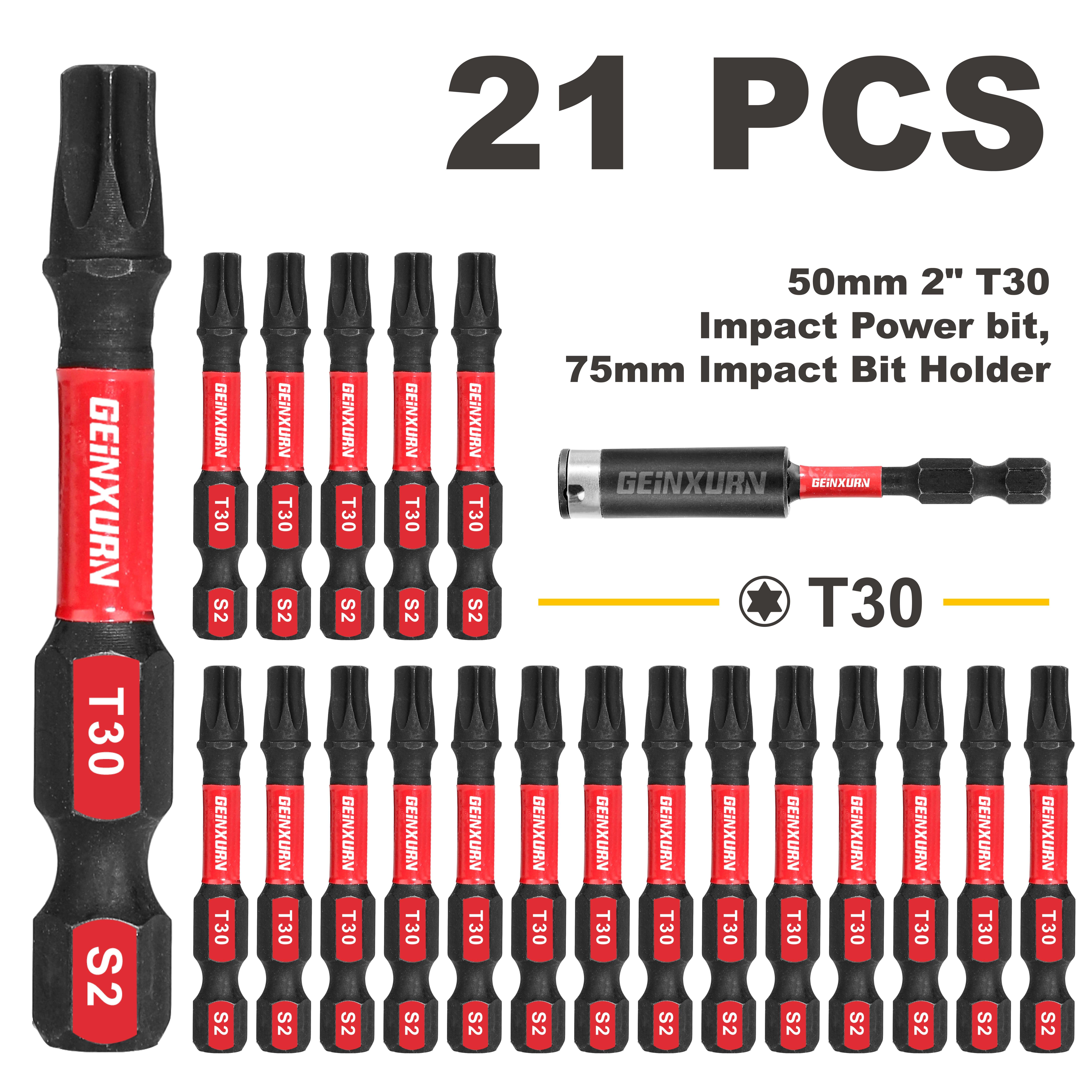 

50mm 2 Inch Torx T30 Impact Screw Bits, 75mm Impact Connecting Rod Set Sleeve