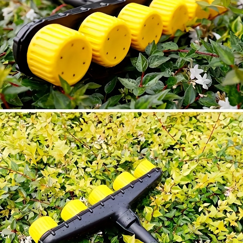 handheld 5 head garden sprayer with multiple nozzles plastic watering sprinkler for flower and vegetable gardening with 1 inch 1 2 inch adapter included multipurpose plastic sprayer components details 6