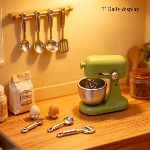 1 set 6pcs miniature kitchen scene blender set miniature realistic and cute blender figurine diy scene decoration suitable for kitchenware enthusiast collection decor holiday ornament christmas gift