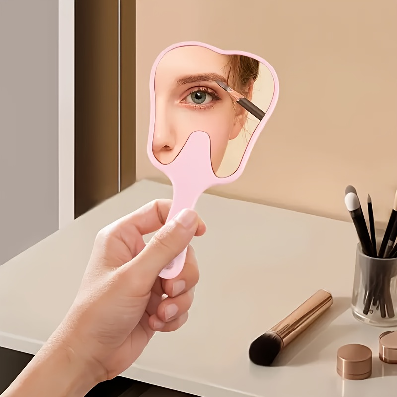 2pcs Creative Tooth-Shaped Hand Mirrors Set