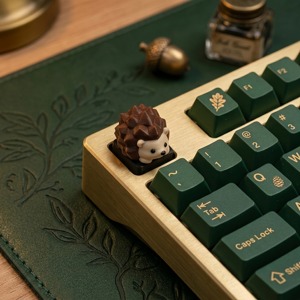 TEMU ハリネズミ キーキャップ - PC、ルキーボード、タイー用 - ハリネズミ柄コンピューターキー、ゲーミングキーボード・タイー対応、普段のタイピングやパーティーに最適。キーキャップのみ。楽しい誕生日/クリスマス/ハロウィン/卒業/父の日/母の日のギフト