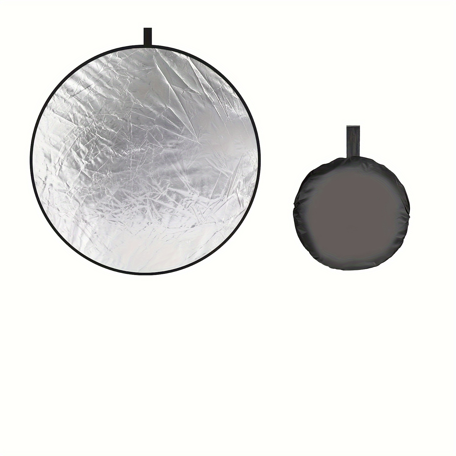 43-inch/110cm Five-in-one Photography Folding Disc Reflector, 5 Colors, White, Black, Silver, Golden, Semi-transparent, Suitable For Studio And Outdoor Use