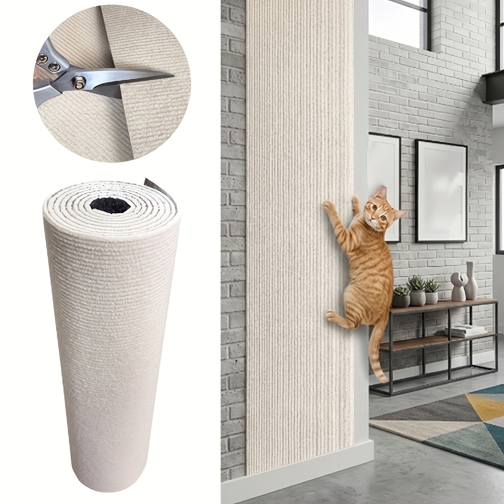 TEMU Cat Scratching Board, Cat Scratching Mat Self-adhesive, Versatile And Durable Cat Scratching Board, Interactive Pet Cat Climbing Mat, Suitable