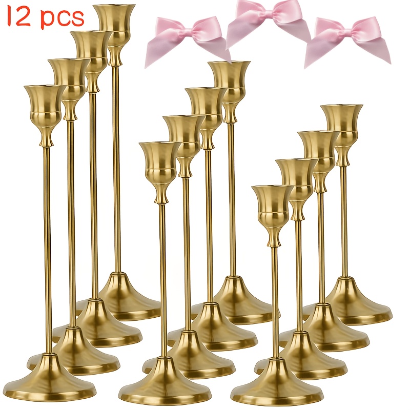 TEMU 30/12 Metal Candle Holders, Christmas And Halloween Table Decor, Dinner Photo Props, Wedding Anniversary And Wedding Decorations, Home And Hotel