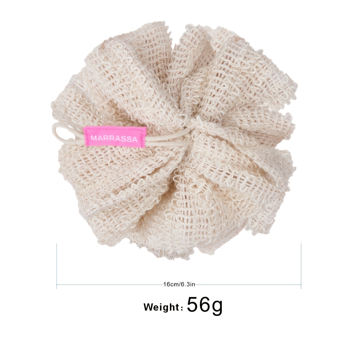 Linen Bath Ball, Gentle Exfoliation, 4 Colors
