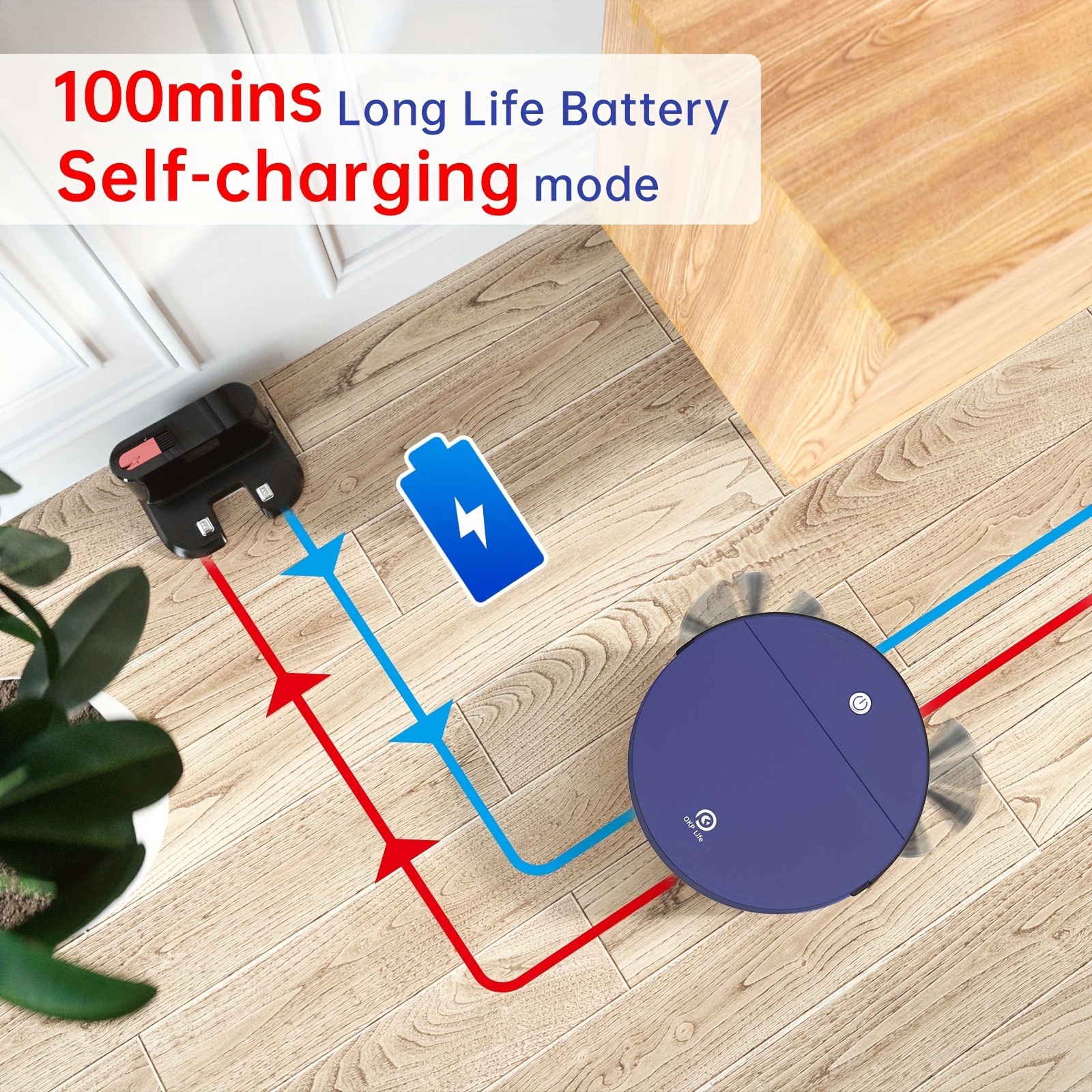 K3 Robot Vacuum Mop retailer Robot Vacuum Self-Charging 2000pa Suction, Cleaner