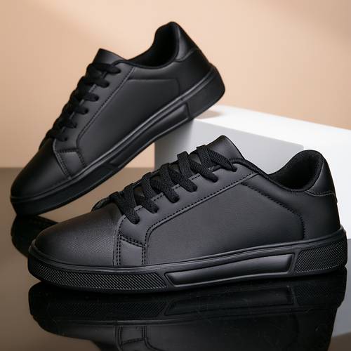 solid color casual shoes couple style full black full white lightweight soft sole dating shopping comfortable elegant fashion shoes women shoes sneakers