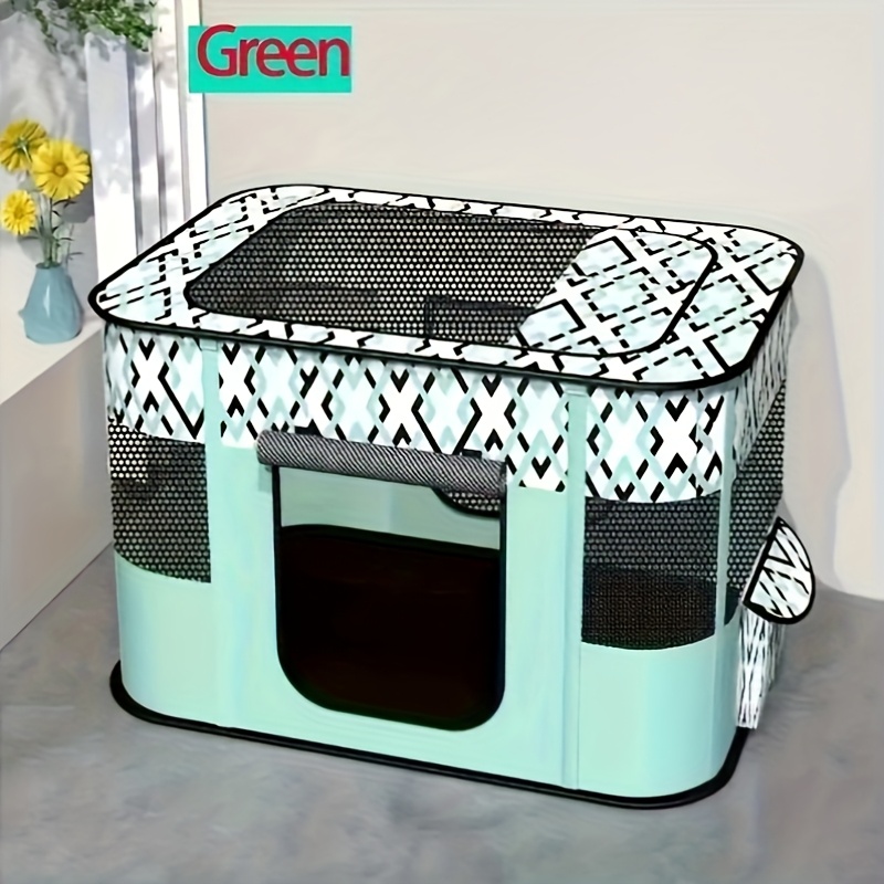 TEMU Multi-functional Large Pet Fence - Portable And Foldable, With Storage Bag - Perfect For Dogs, Puppies, Cats, And Small Animals, Suitable For Indoor, Outdoor, And Travel Use