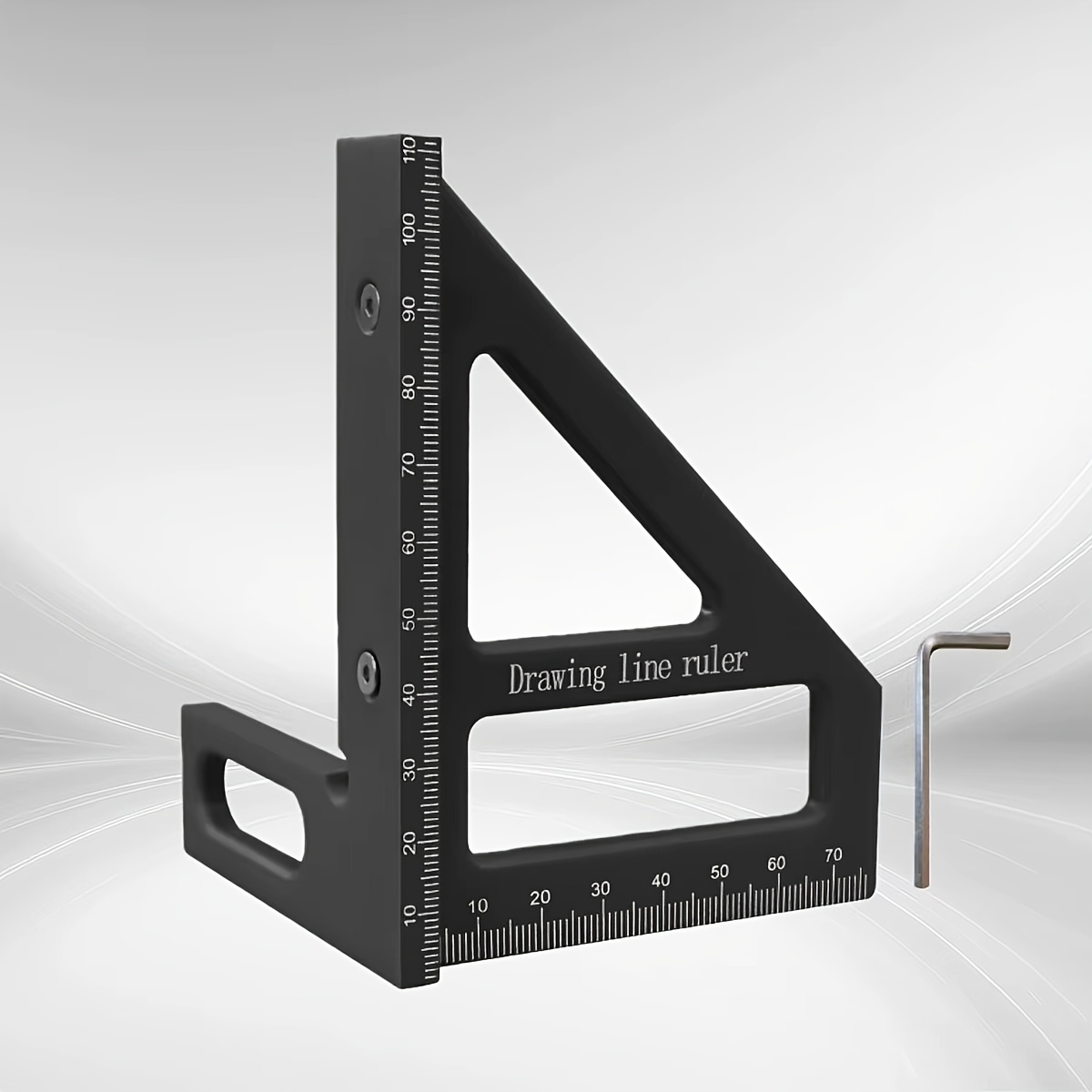 Image of Plastic 3d Multi-angle Measuring Ruler, 45/90 Degree Triangle Protractor, Marking Gauge Tool With Scriber For Woodworking And