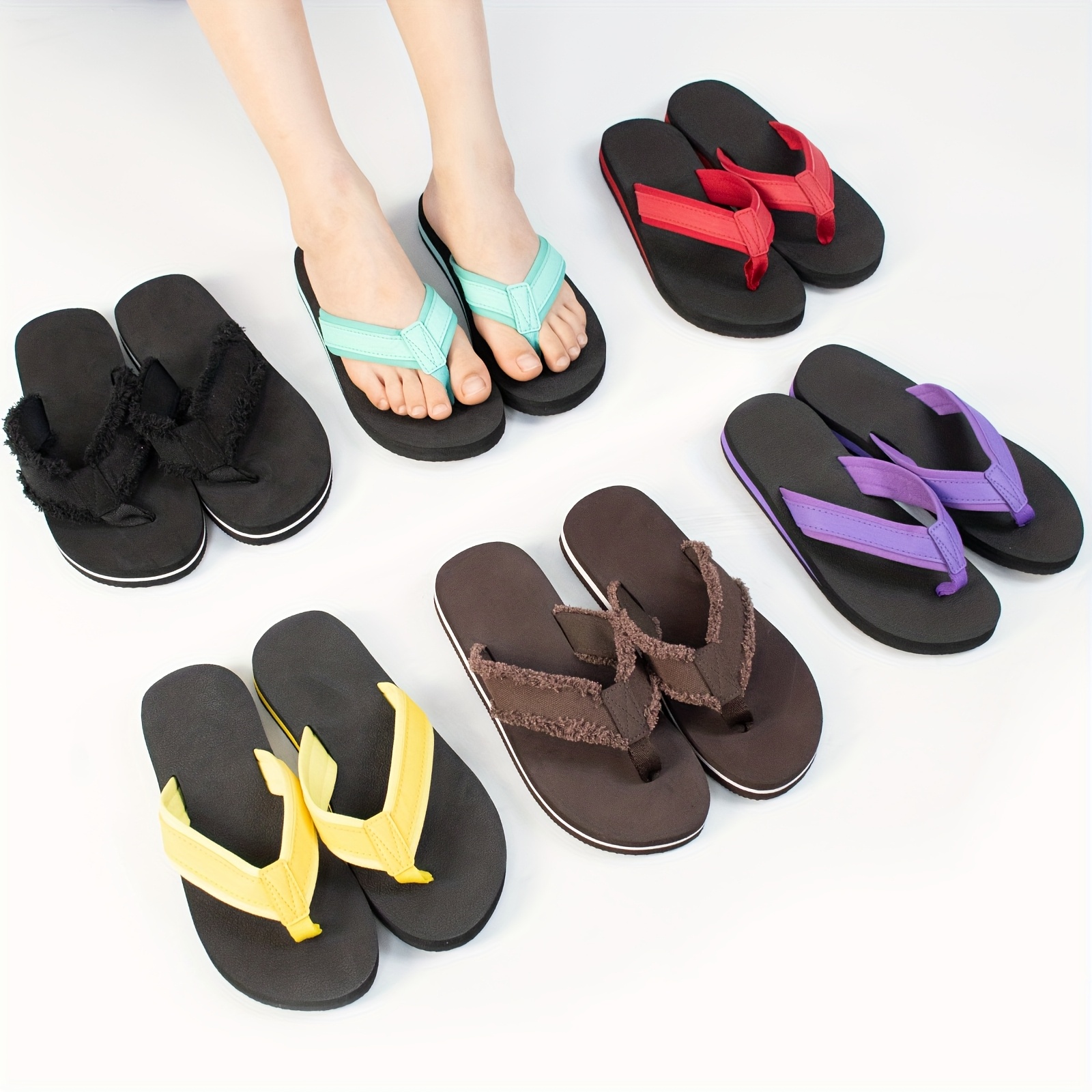 flip flops   blue deodorant eva material non slip lightweight and durable