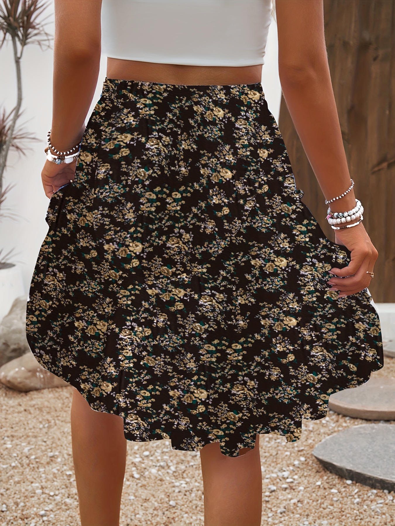 floral print mini skirt | temu Temu Canada