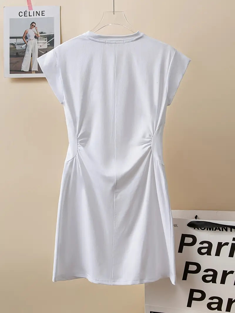 plus size white slip dress Plus Size Faux Fur-Trim Mini Dress EGRET / 1X