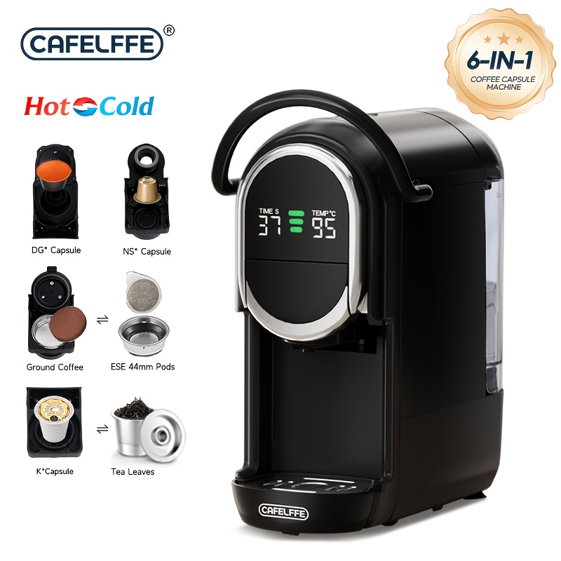 TEMU Macchina da caff癡 a capsule CAFELFFE aggiornata 6-in-1/4-in-1/ | Macchina da caff癡 portatile | Macchina da caff癡 | Macchina per espresso |