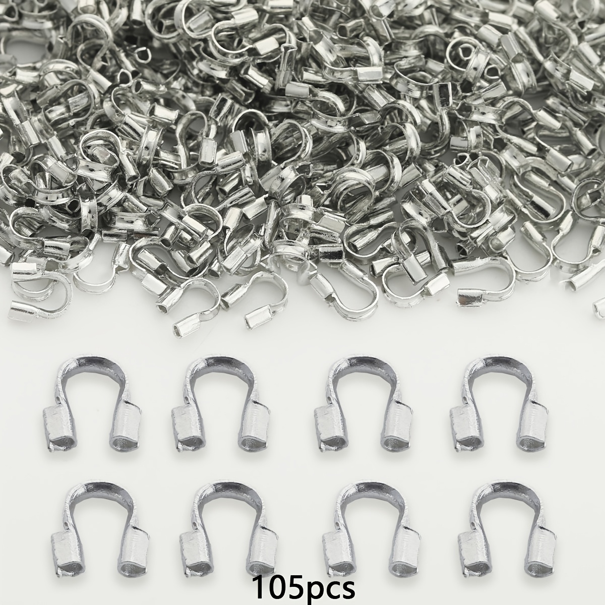 105pcs U-Shaped Mixed Color Line Clasps for DIY Projects