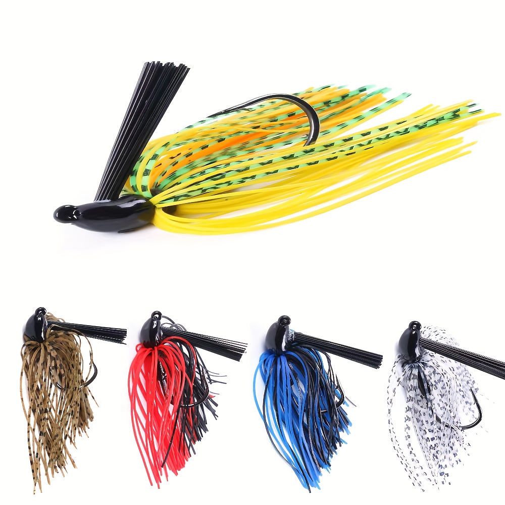 5pcs Skirt Jig With * Guard, Fishing Jig Lure, Outdoor Fishing Tackle