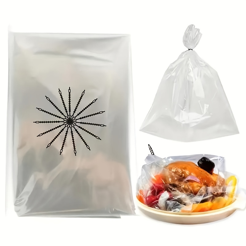 20pcs Of Cooking Oven Bags Suitable For Baking Meat, Fish, And Vegetables. Large Bags Are Ideal For Kitchen Use, Including Microwaving, And Are Perfect For Weddings, Themed Parties