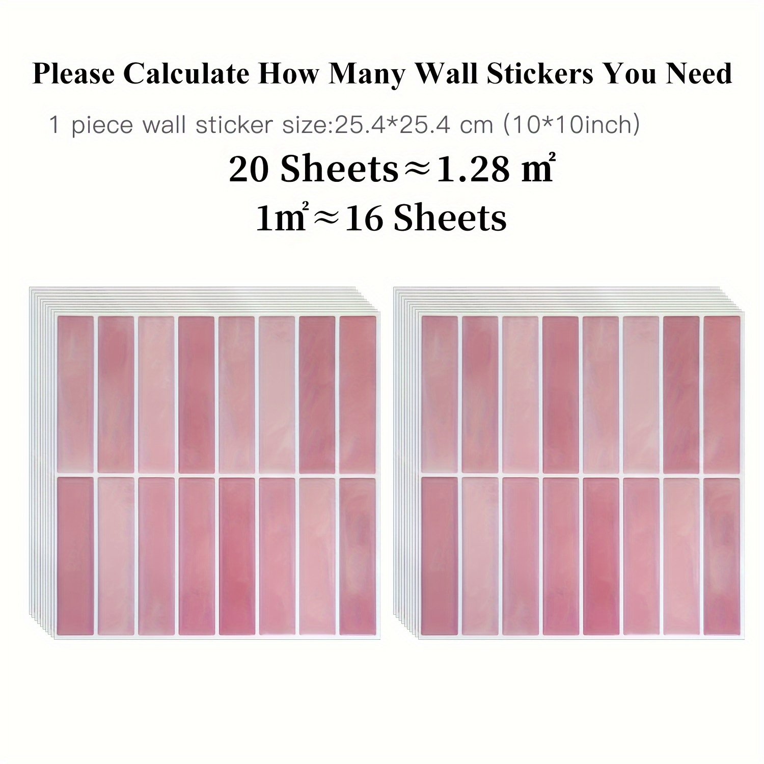 Image of 20pcs, 3d Green Tile Pattern Wall Stickers, Pet Self-adhesive Waterproof Wallpaper For Kitchen And Bathroom Backsplash, Easy To Erase And Heat Resistant, Home Decor For Bedroom, Living Room, Stairs