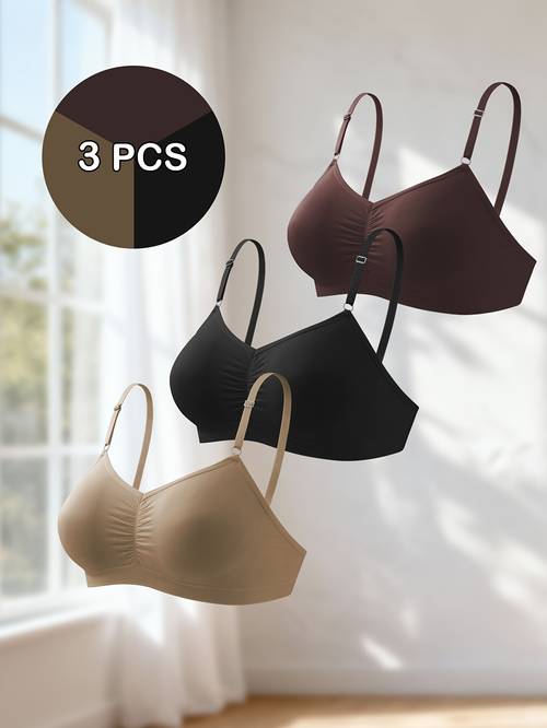 womens seamless backless camisole bra wire free underwear with adjustable straps comfortable vest style bra