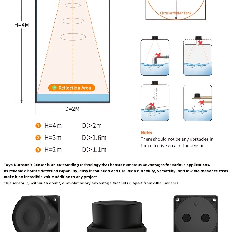 Tuya Wifi Level Sensor Smart Life APP Alert Wireless Level Water Fuel Liquid Level Alarm Indicator Remote Water Level Sensor