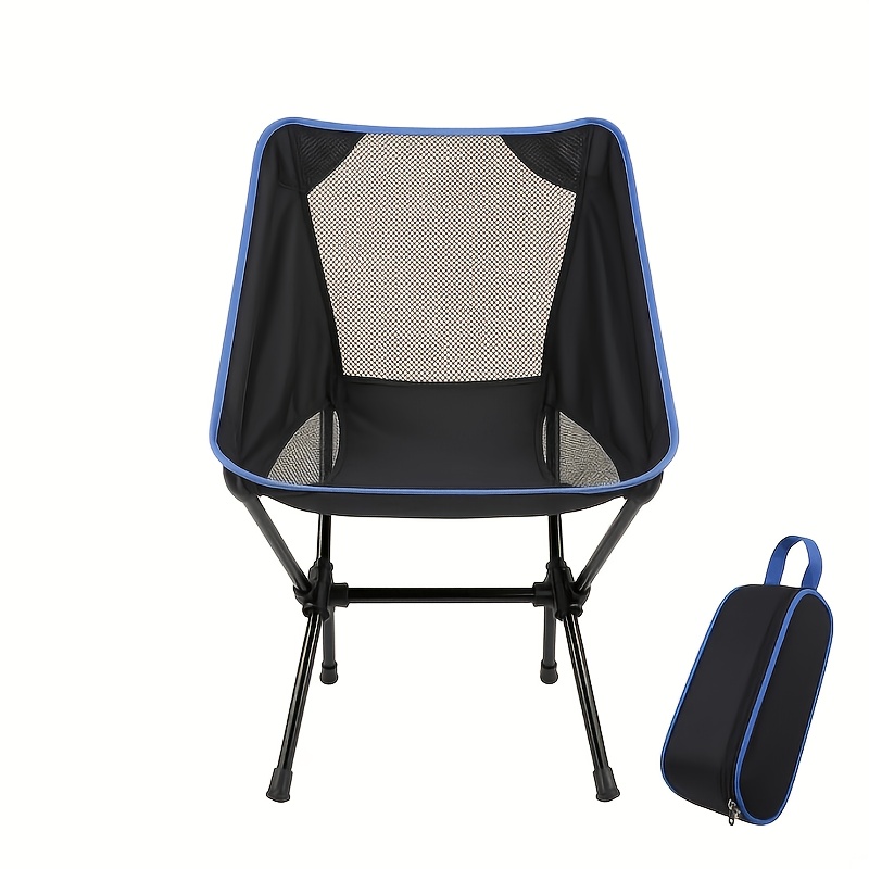 TEMU Silla de camping plegable y portátil con bolsa de almacenamiento - Silla para exteriores para senderismo, pesca, espacios pequeños