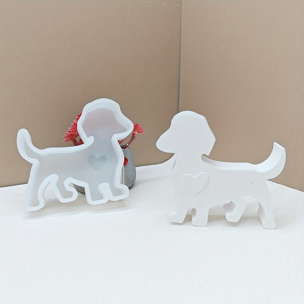 

Silicone Resin Casting Molds, 1pc Dog Car Air Freshener Epoxy Mold, Aroma Bead Diffuser Silicone Mold, Candle Soap Making Diy Craft, Animal Shape Molds For Resin Art