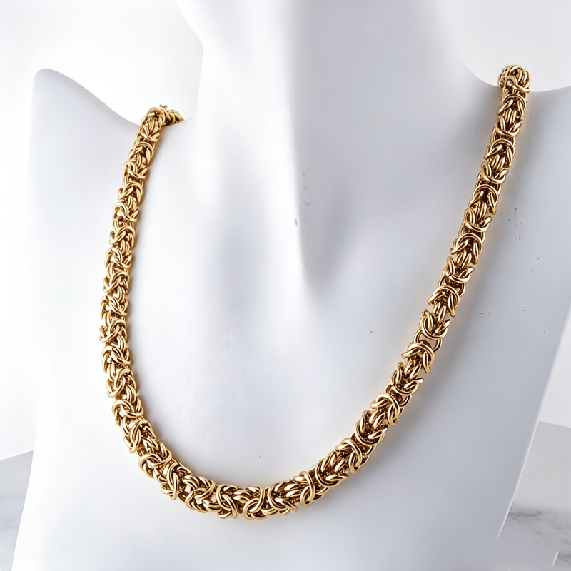 TEMU 1pc European And American Trendy Men' Bone Chain Necklace, Fashionable Hip-hop Style, For Casual Parties And , Unisex Necklace