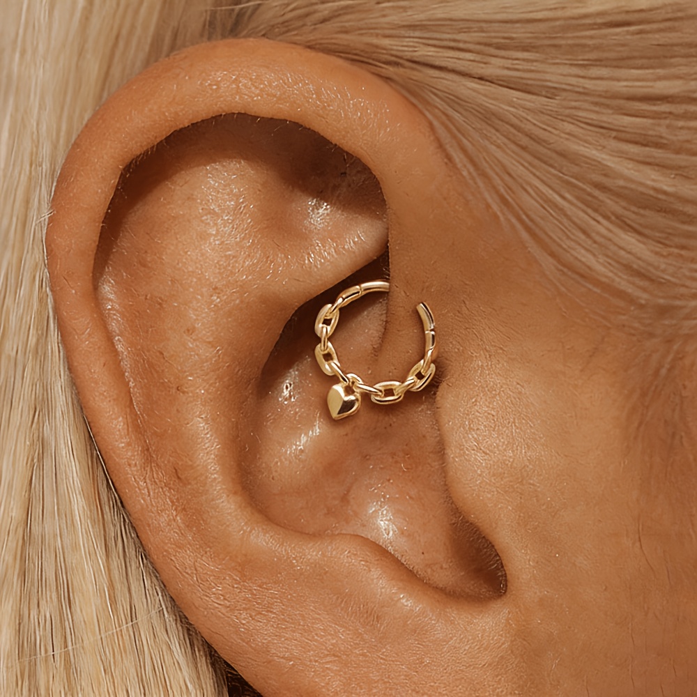 Women'S Asymmetrical Double-Layer Heart-Shaped Earrings