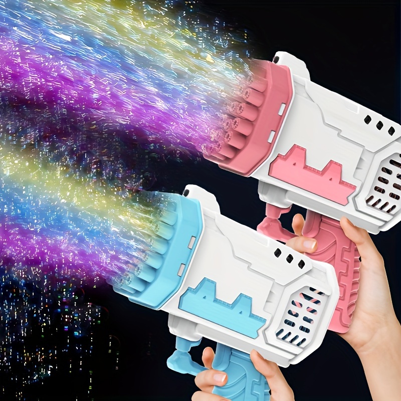 

40-hole Bubble Cannon - Handheld Outdoor Entertainment For Young Youngsters, Sturdy Plastic, Solution Not Included